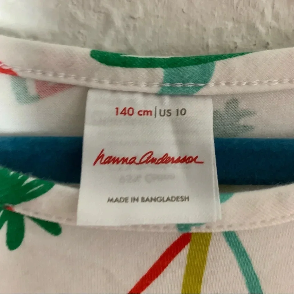 Hanna Andersson Beachy Summer Swing Dress Sleeveless Sz 140/10